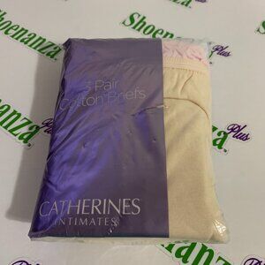 Catherines Brief Panties Underwear 3 Cotton Pack Pink Beige Blue Plus 15 or 5X